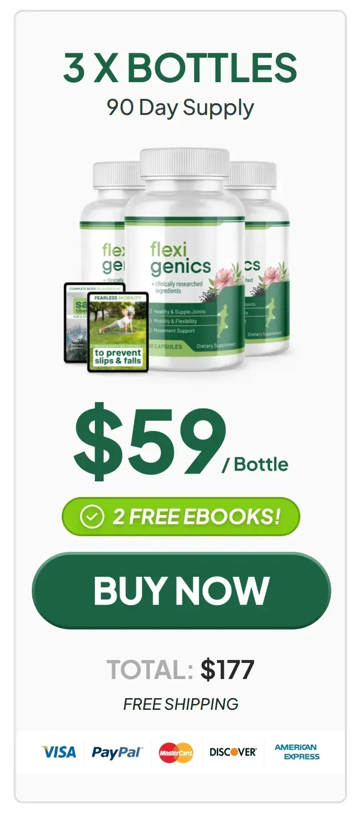 Flexigenics 3 bottles