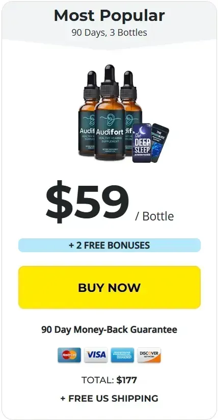 Audifort 3 bottles by $59 