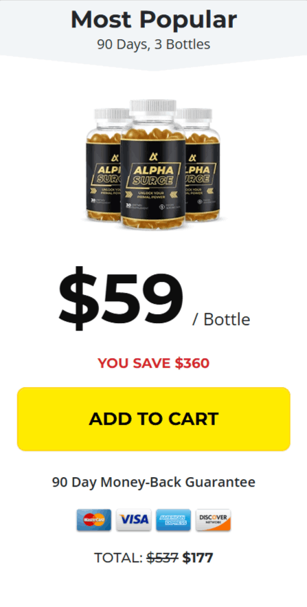 Alpha Surge 3 bottles