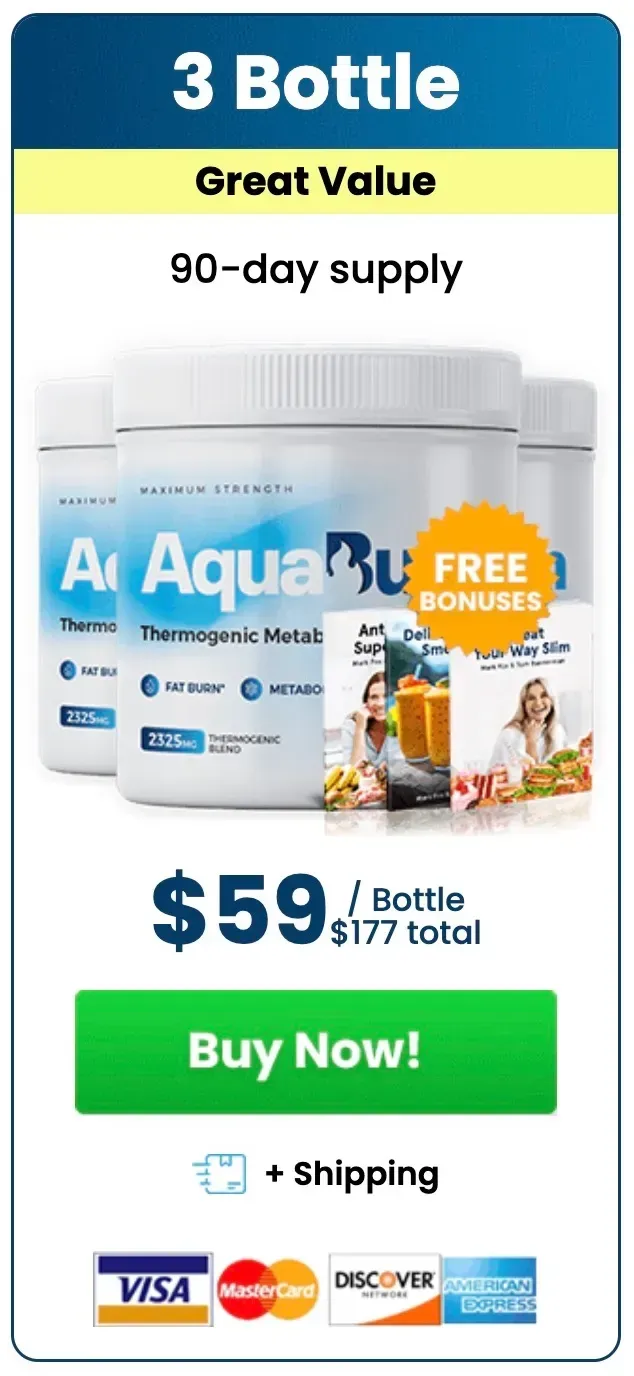 aquaburn 3 bottles