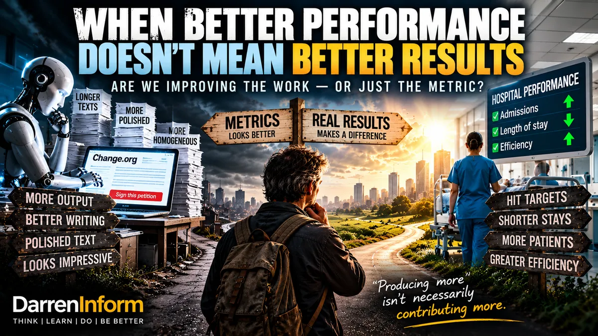 When better performance doesn't mean better results