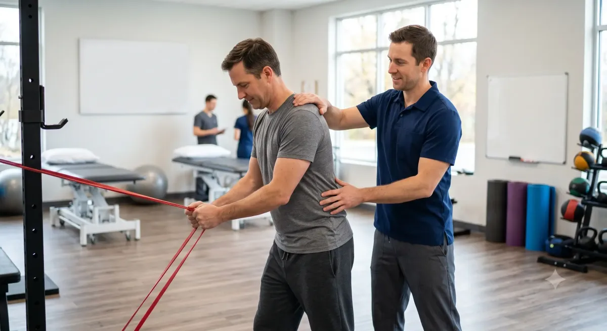 Strengthening exercises during physical therapy in Iselin, NJ