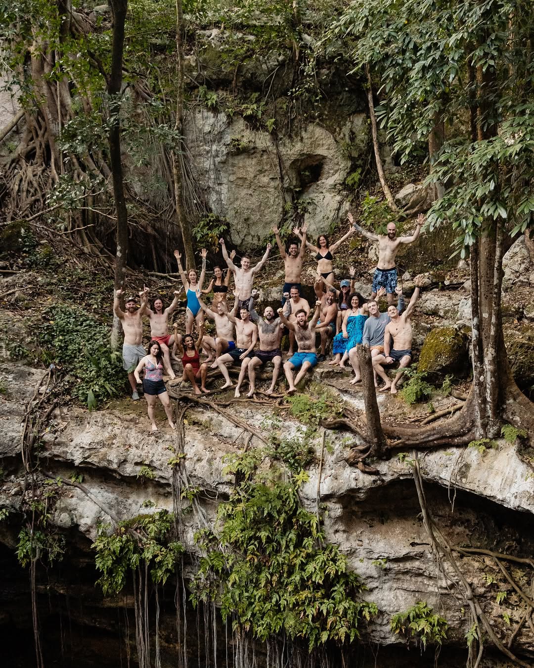 Ancient tribal ritual scene with fire highlights in a deep jungle setting