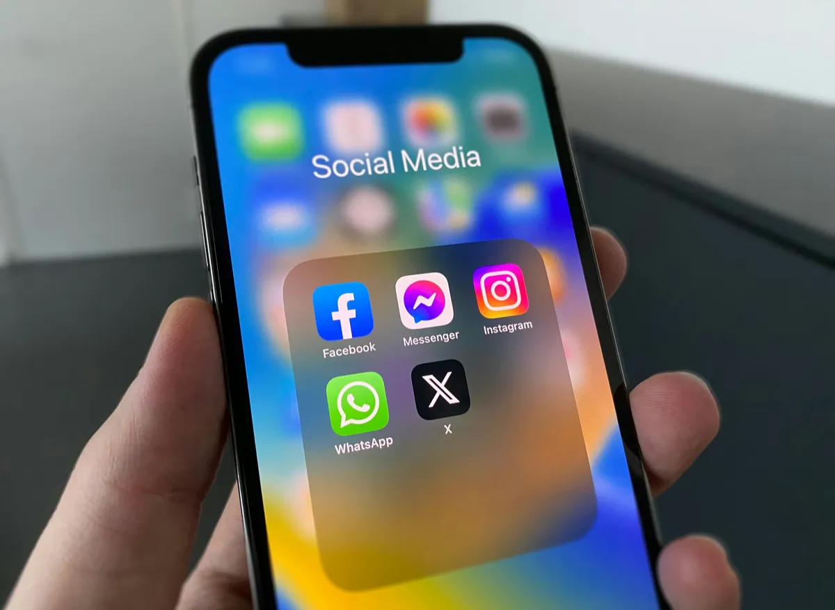 Phone showing instagram
