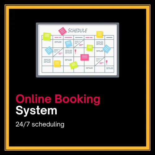 24/7 online booking system for easy appointment scheduling
