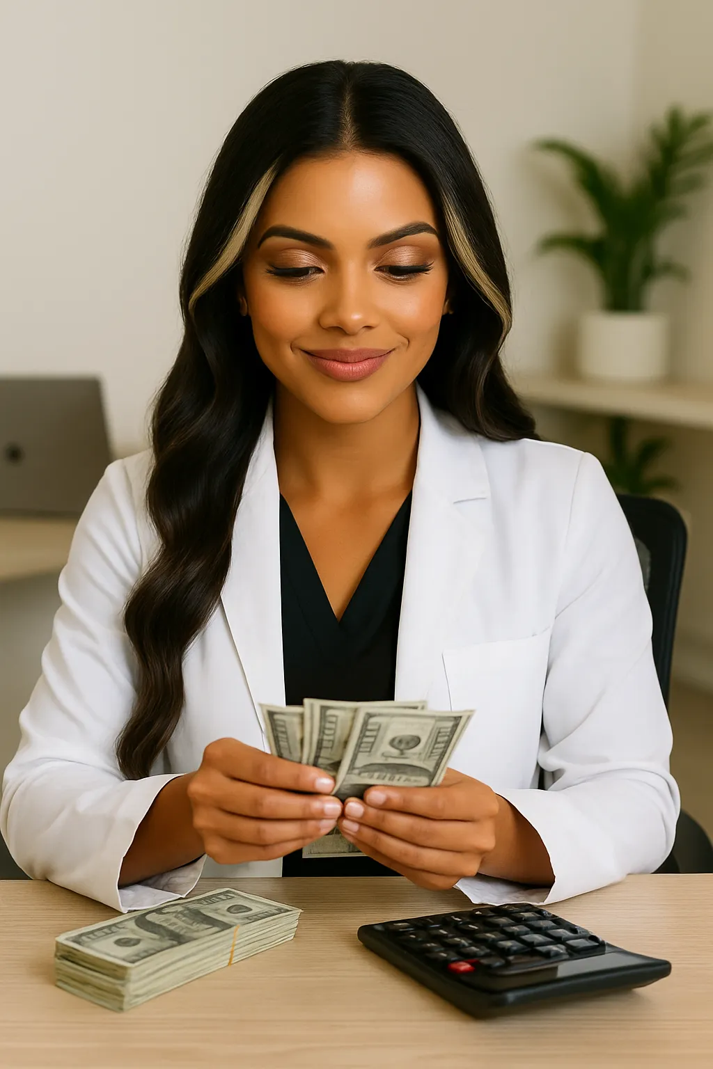 counting money, income