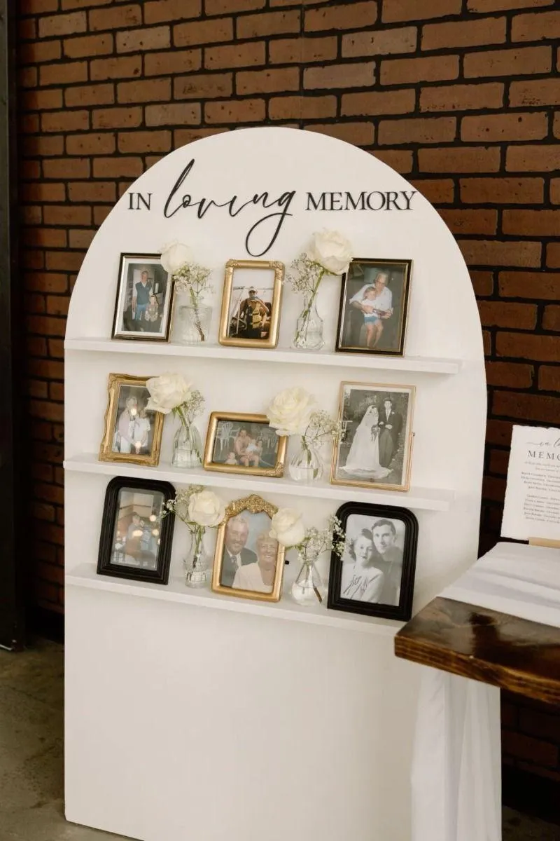 custom memory wall for deceased family members