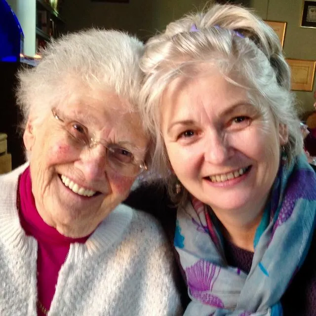 Annie Barber Celebrant and her Mum, whose death was the catalyst for Annie becoming a Celebrant 