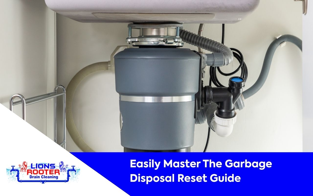 Garbage disposal reset guide for finding the reset button under the sink