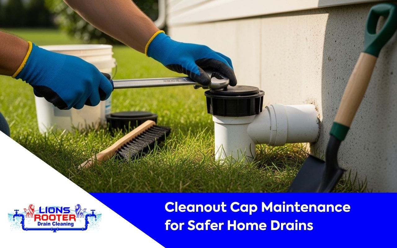 Cleanout cap maintenance for a home sewer access point
