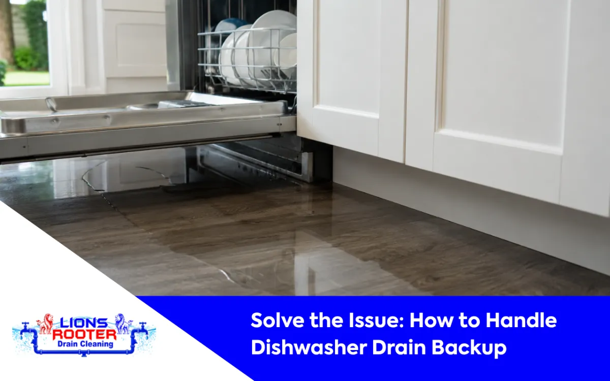 Standing water caused by a dishwasher drain backup