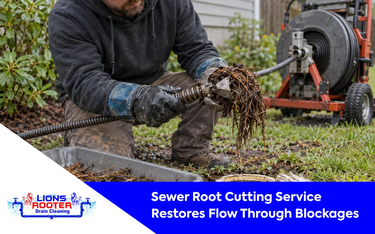Sewer Root Cutting Service Restores Flow Through Blockages