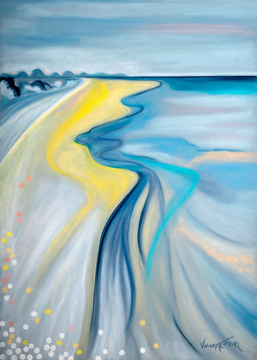Ethereal Form II - Minimalist mineral pigment artwork