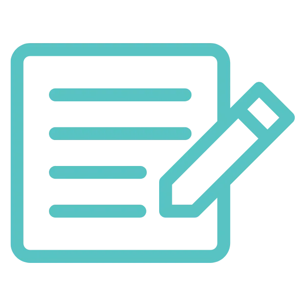 Notepad and pencil icon