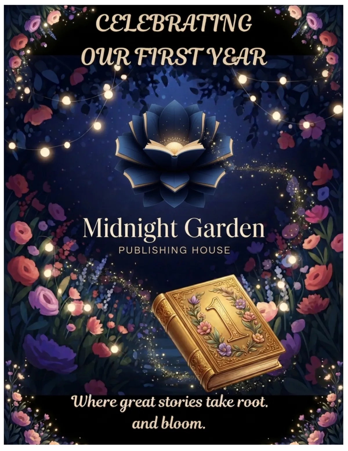 Cheers to Midnight Garden Publishing House For Turning ONE!!!!