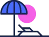  chair under an umbrella representing relaxation 