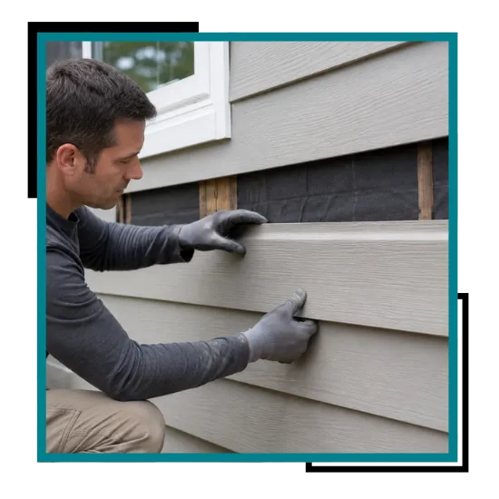 damaged siding repair in Kent WA with careful exterior work