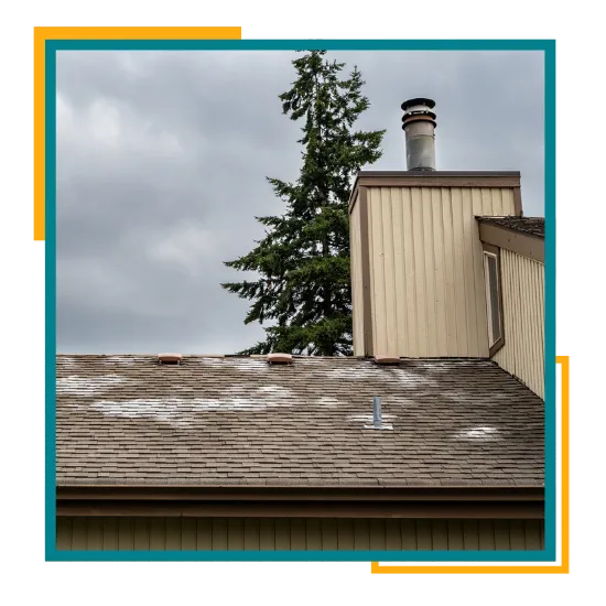 Residential roof repair in Renton WA after rain damage