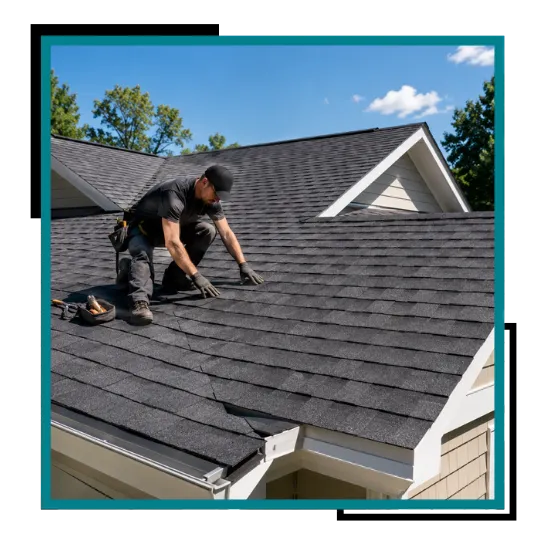 roofing contractor in Kent, WA inspecting a residential roof 