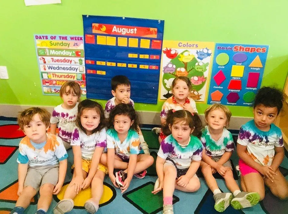 Young children learning and playing together in a Beginnings Learning Center preschool classroom