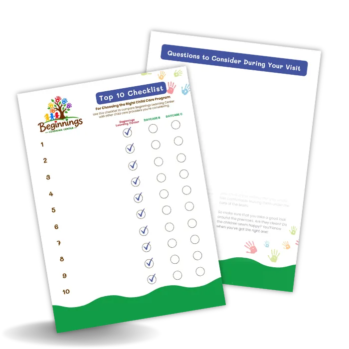 Beginnings Learning Center preschool checklist and parent guide for choosing childcare in Santa Monica
