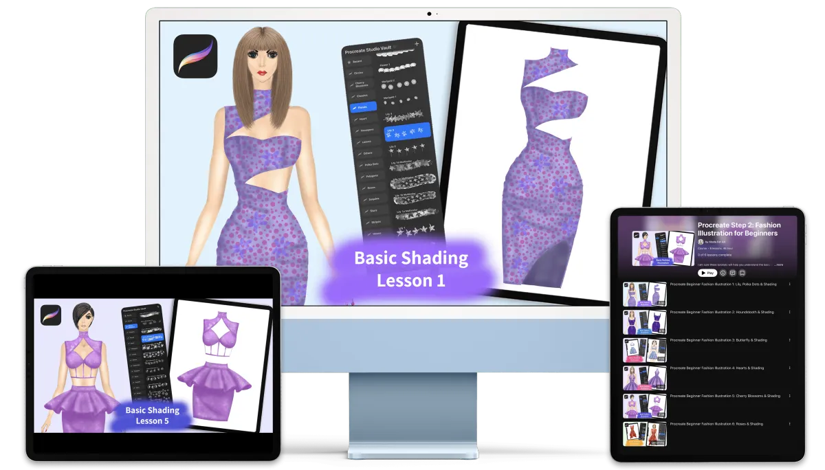 Procreate Beginner Dress Shading Videos