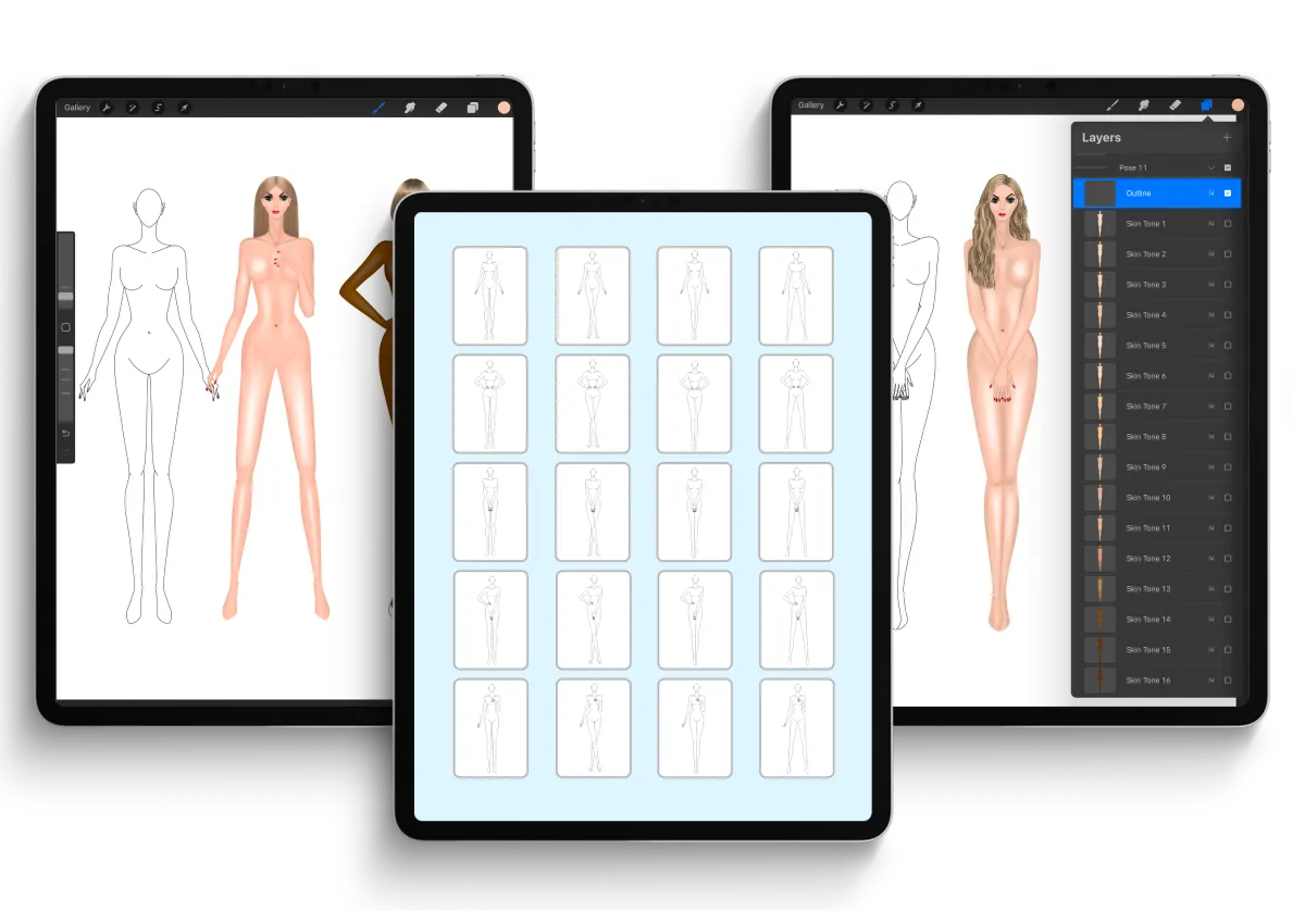 20 Outline-Only Templates
