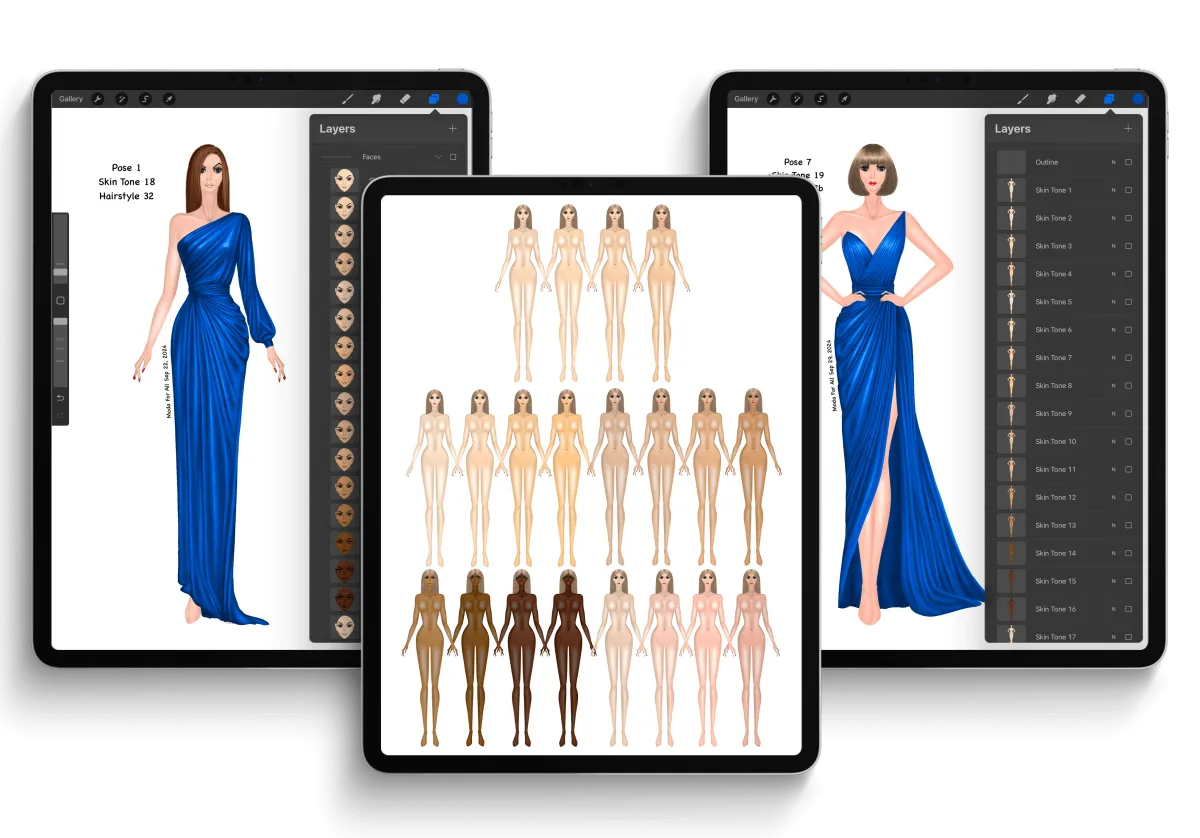 20 Diverse Skin Tones