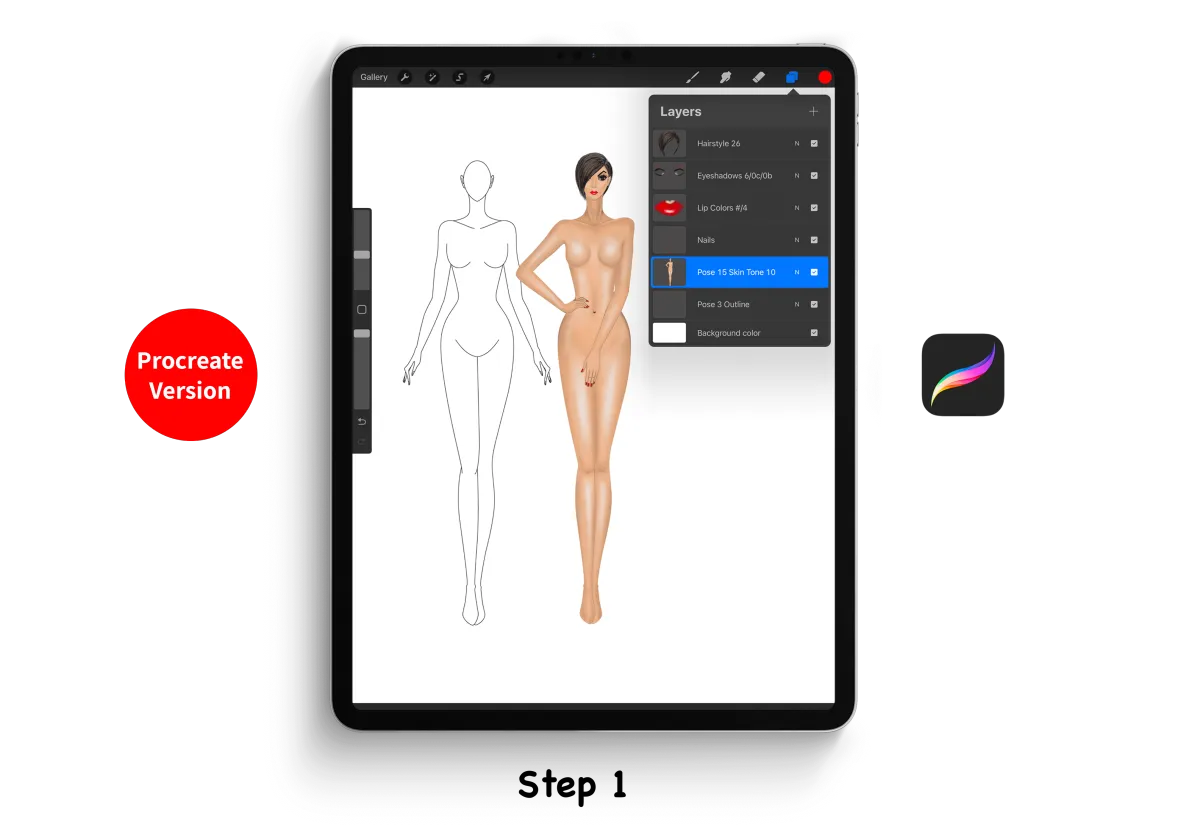 How to use the fashion figure templates