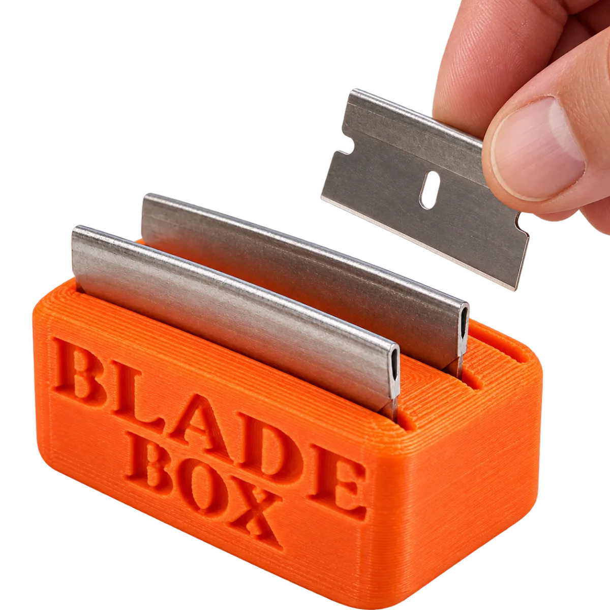 The Blade Box OSHA-compliant razor blade holder (product photo)
