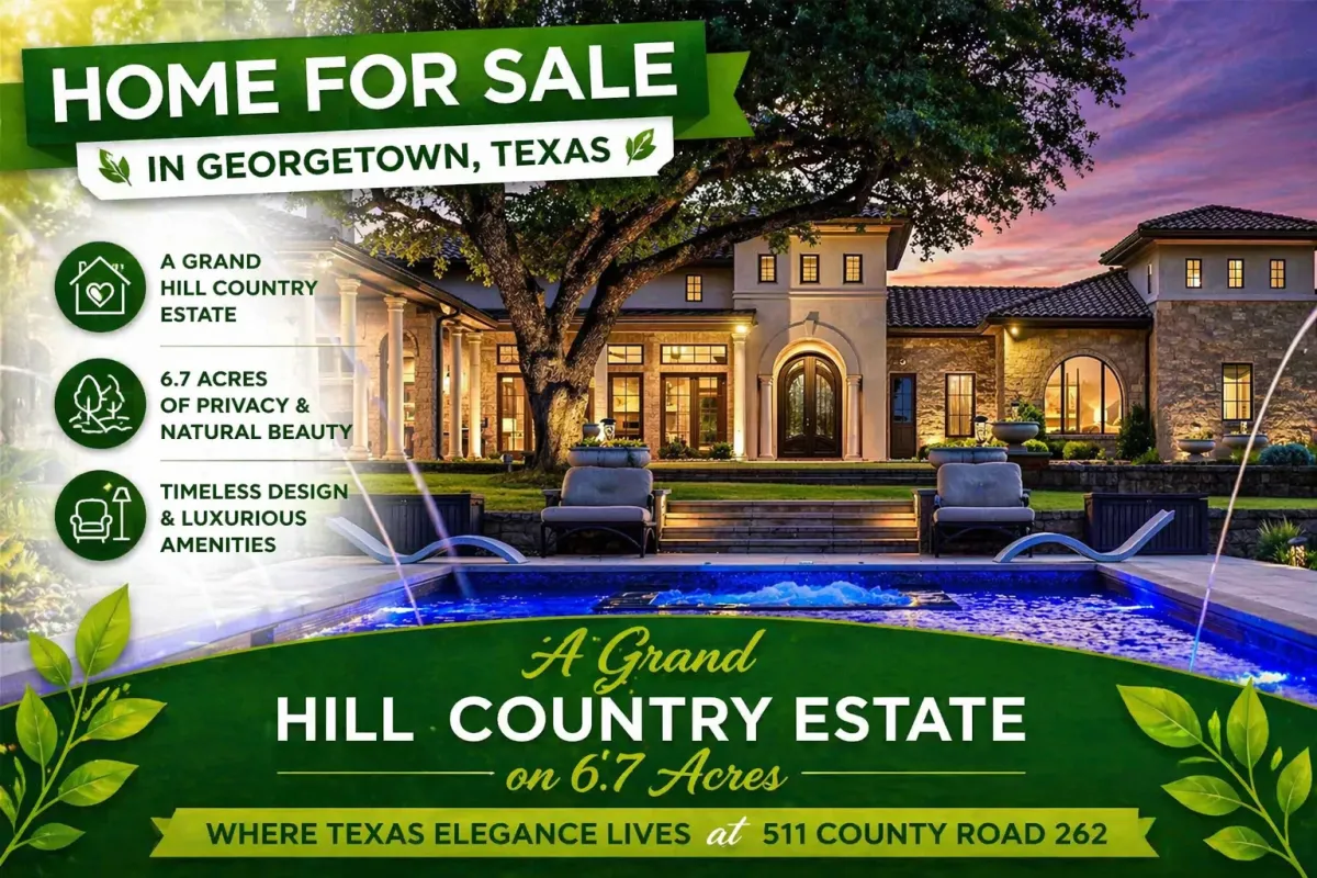 A Grand Hill Country Estate on 6.7 Acres - Central Texas property listing