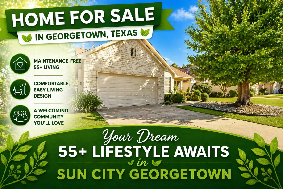 Your Dream 55+ Lifestyle Awaits in Sun City Georgetown guide for Georgetown TX buyers and sellers