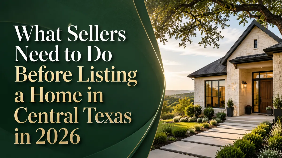 What Sellers Need to Do Before Listing a Home in Central Texas in 2026