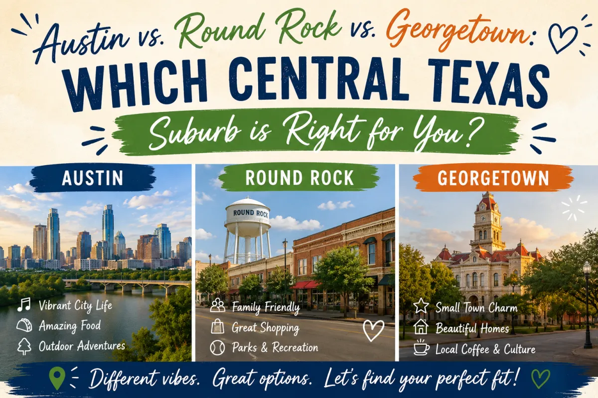 Austin vs. Round Rock vs. Georgetown: Which Central Texas Suburb is Right for You?