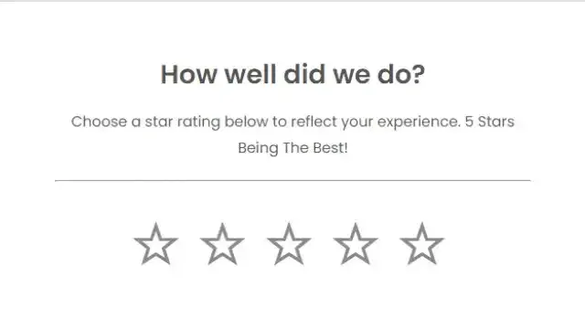 Reputation management star rating request