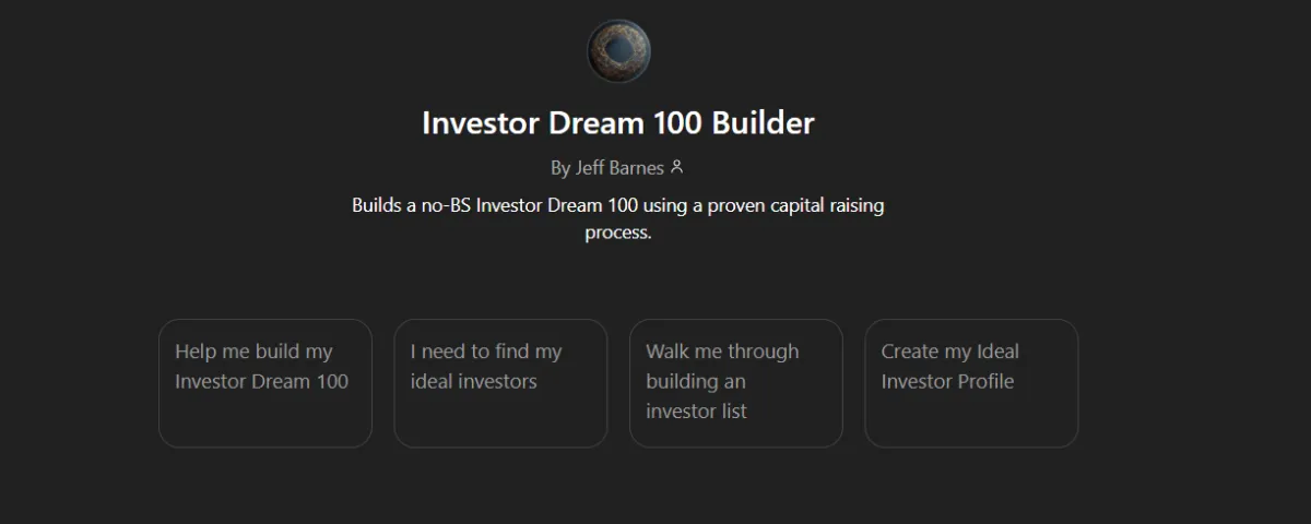 Investor Dream 100 AI