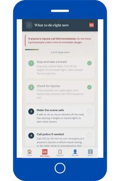 sample of oops app on a mobile