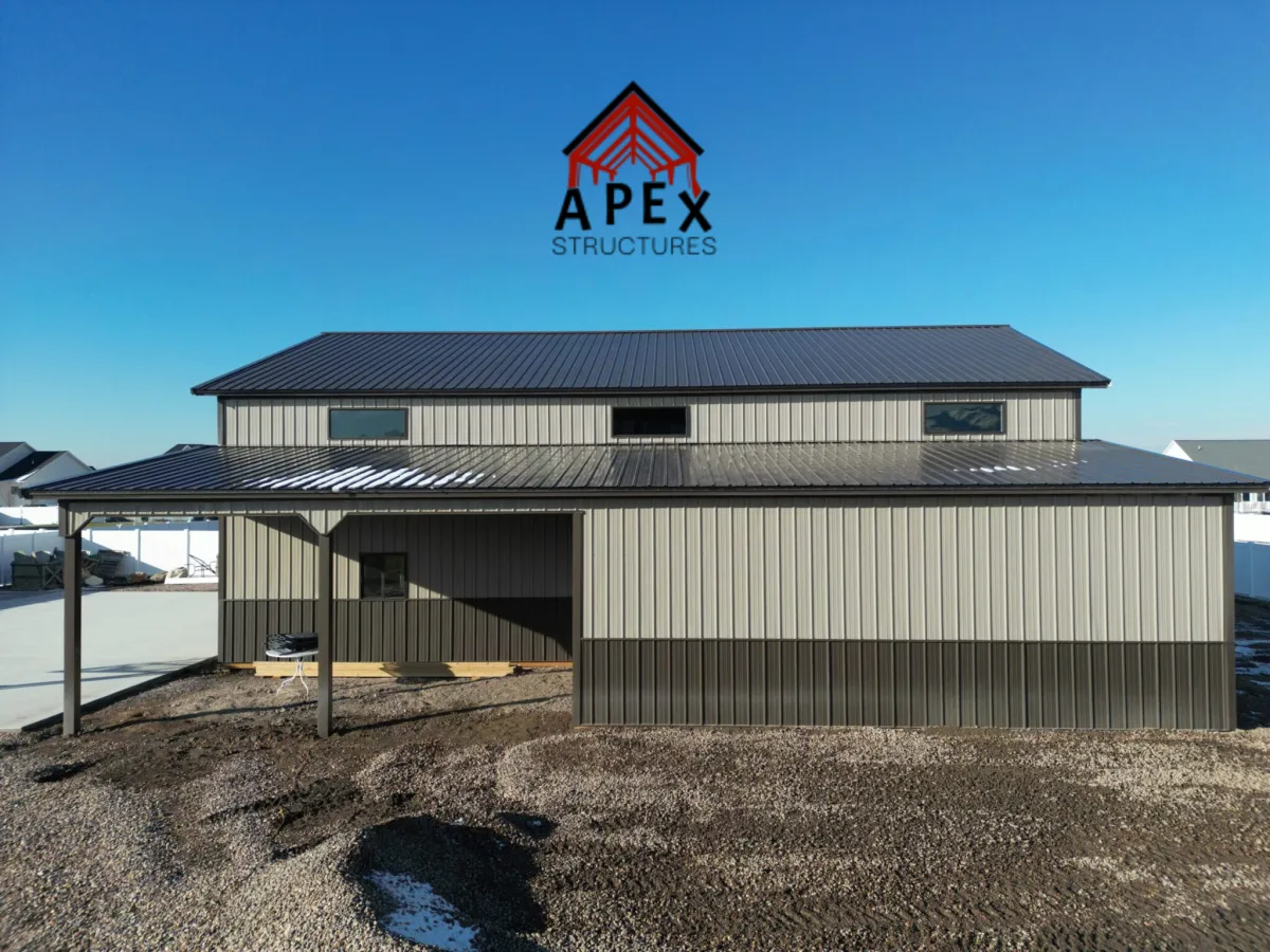 Metal building constructed, shown as an example of contractors using ELITE Client’s all-in-one CRM and automation platform for project management, scheduling, and lead follow-up.