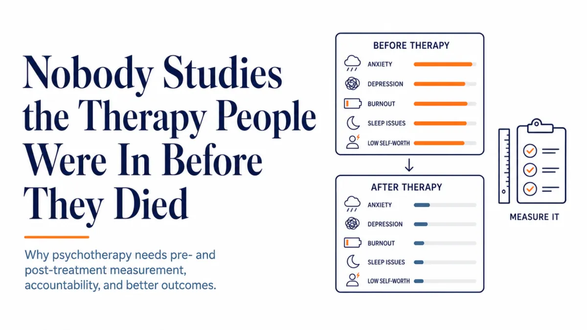 Nobody Studies the Therapy People Were In Before They Died