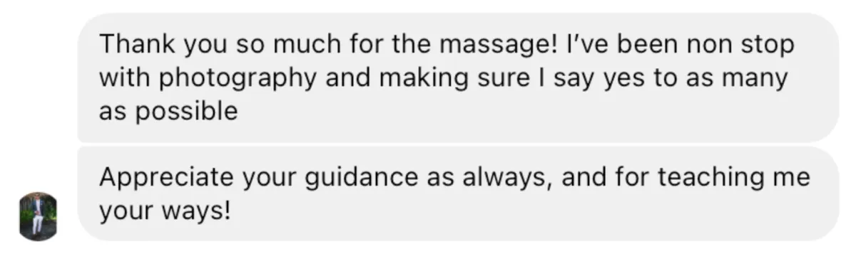 event photography course testimonial, mentorship program, andrew ferdinands, ferdi photography, event photography 101