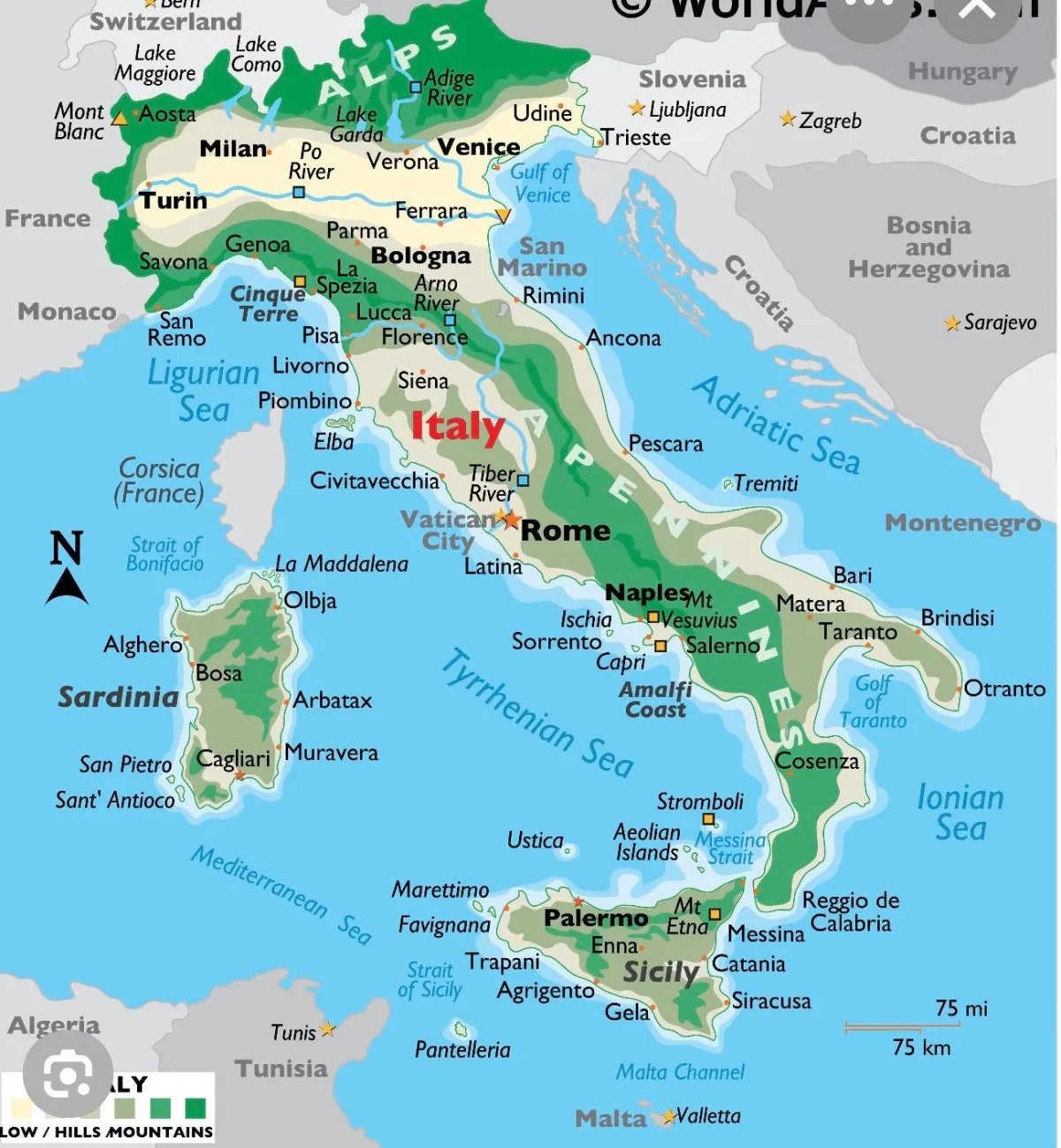 Italy map