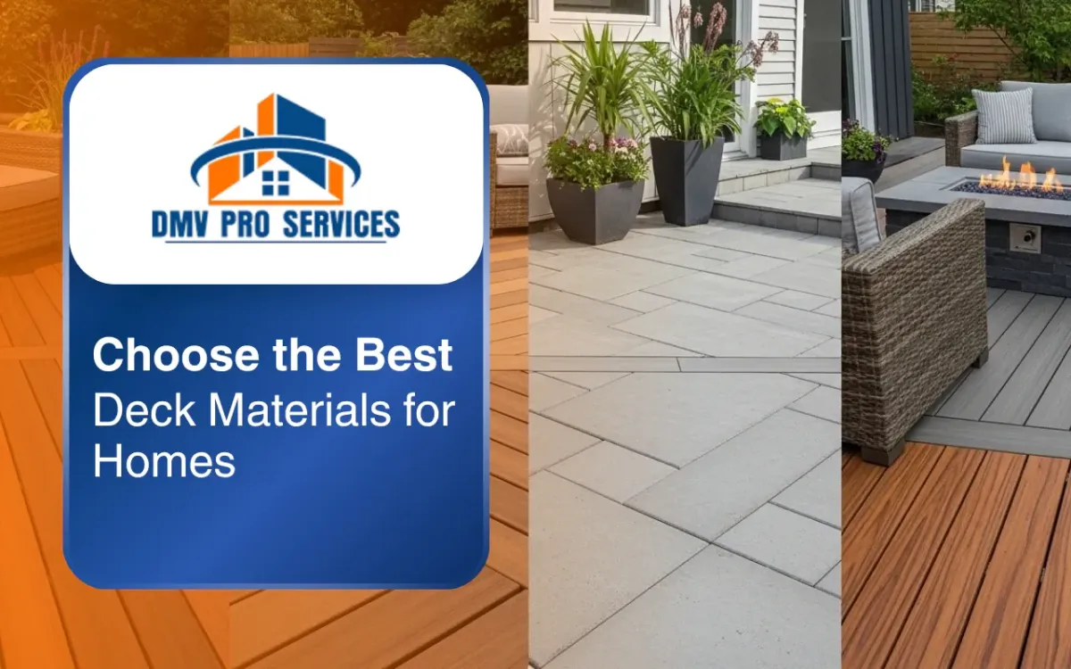 Best deck materials for homes displayed for an outdoor living space