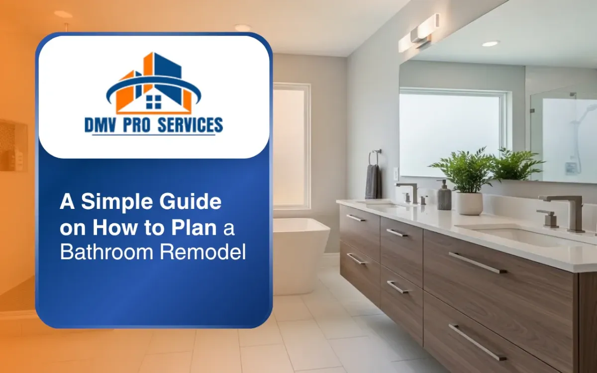 Homeowner reviewing how to plan a bathroom remodel with a checklist