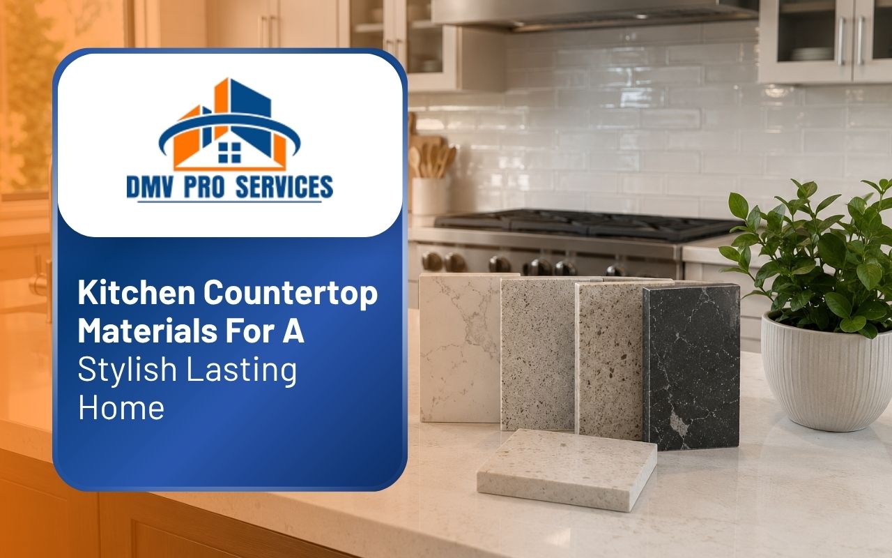 Kitchen countertop materials in a modern home kitchen