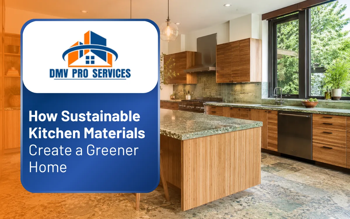 Sustainable kitchen materials used in a modern kitchen design