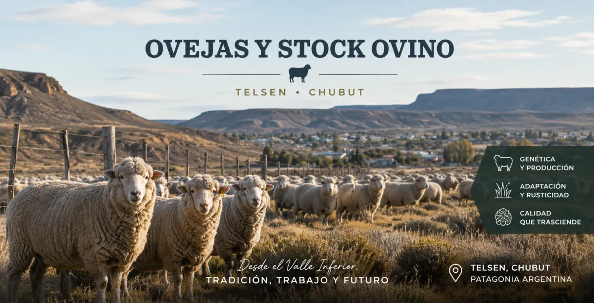 Ovejas en Telsen