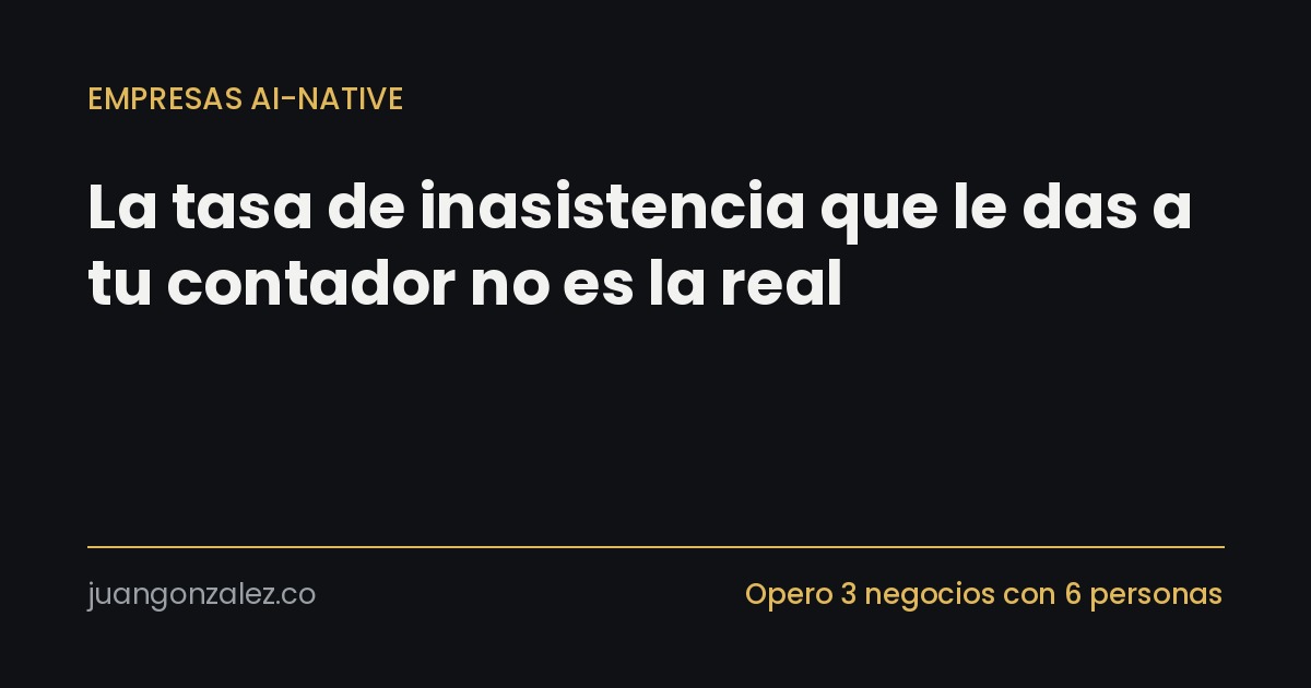 La tasa de inasistencia que le das a tu contador no es la real