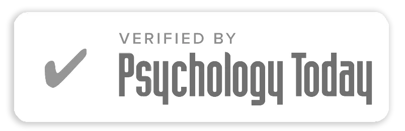 Verified by psychology today logo in white 