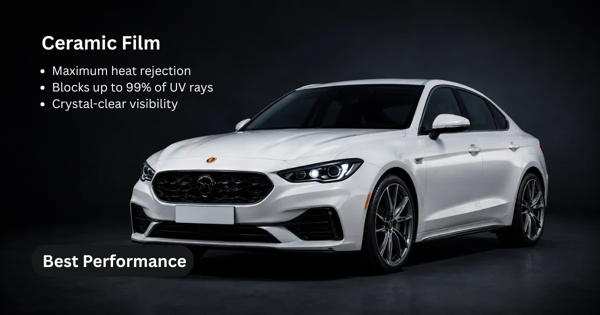 Car with ceramic window tint