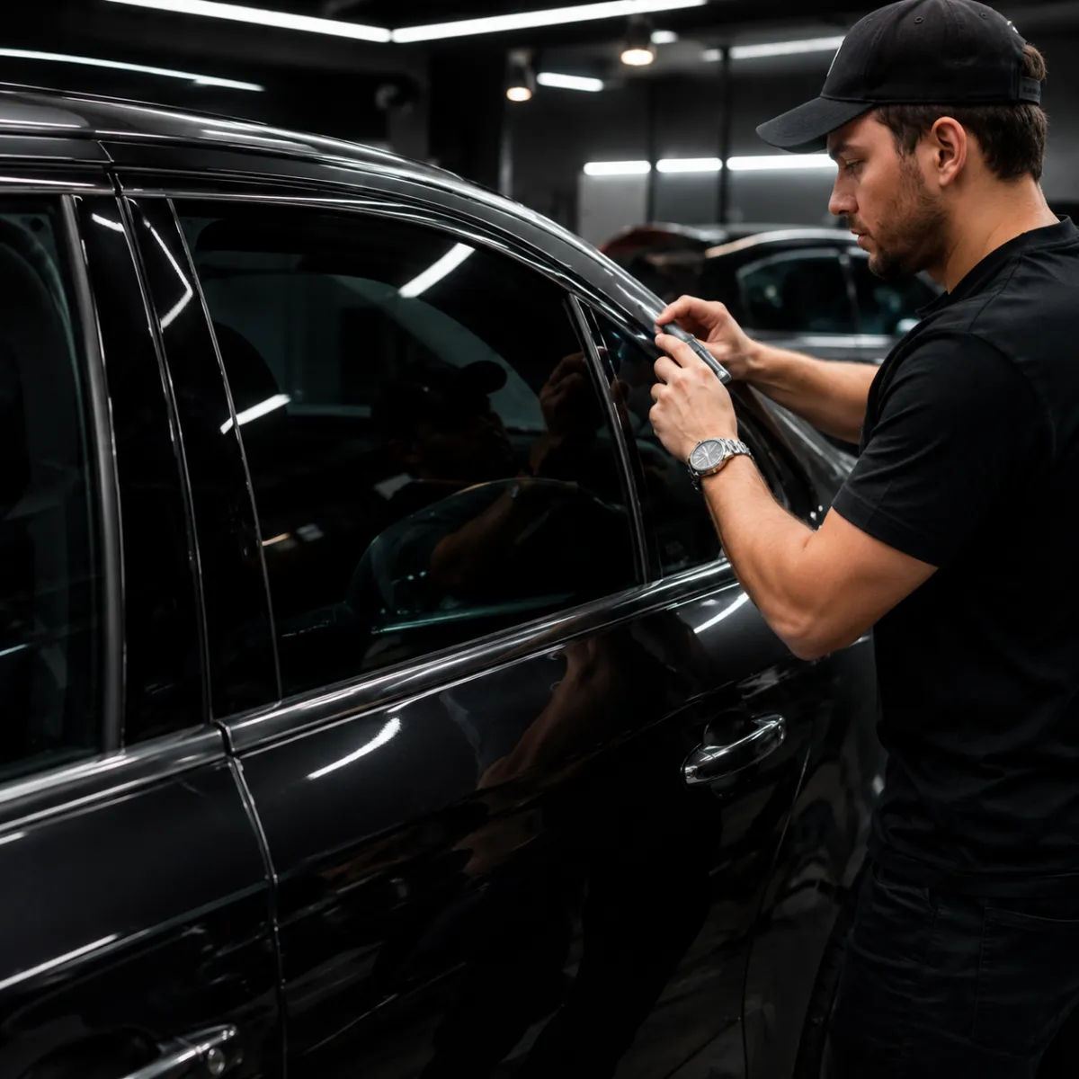 Final inspection of installed window tint